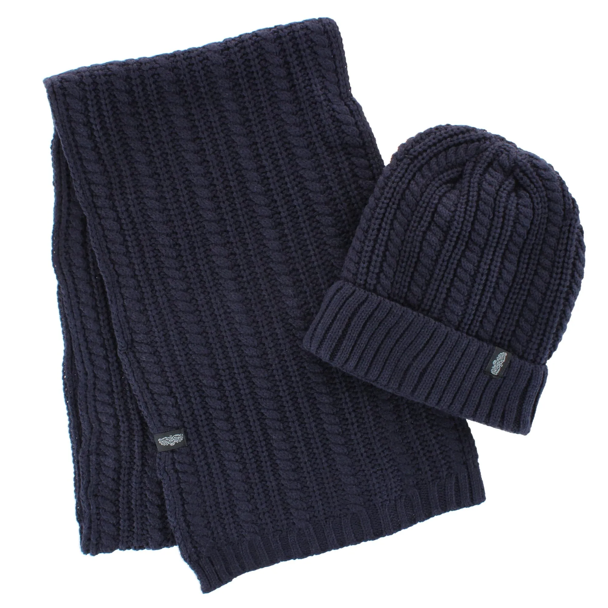 Angela & William Adult Chunky Cable Knit Lined Beanie and Scarf Winter Set sold by Belt Outlet product image thumbnail 4
