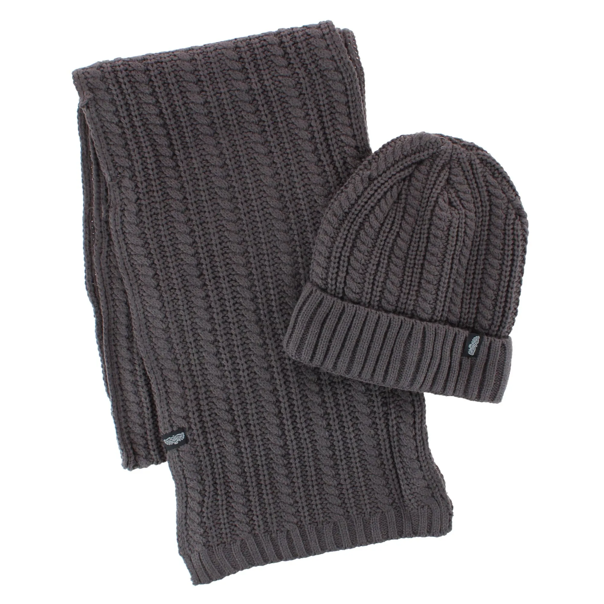 Angela & William Adult Chunky Cable Knit Lined Beanie and Scarf Winter Set sold by Belt Outlet product image thumbnail 3