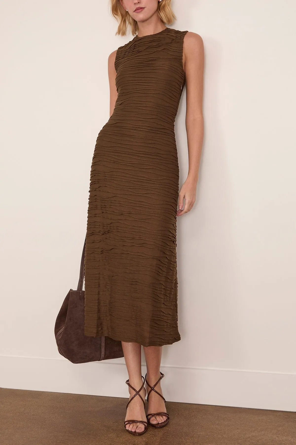 Laura Dress in Wood sold by Hampden Clothing product image thumbnail 2