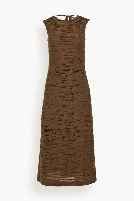 Laura Dress in Wood sold by Hampden Clothing