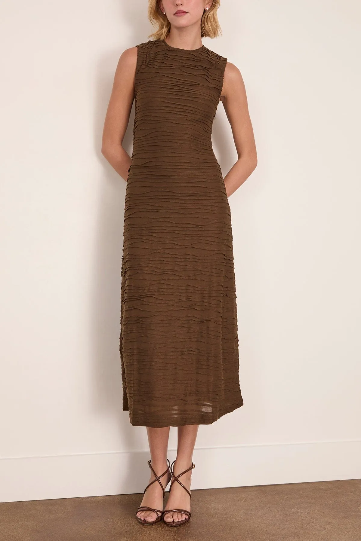Laura Dress in Wood sold by Hampden Clothing product image thumbnail 3