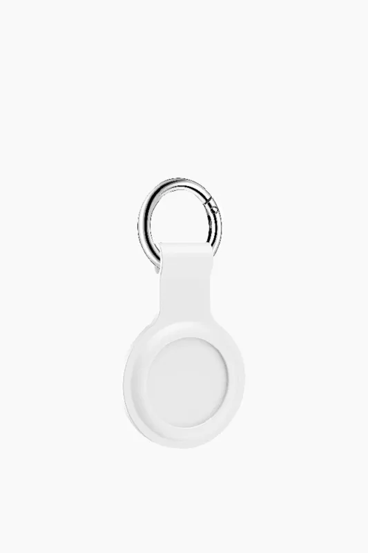 Key Ring for Air Tags in White sold by Hampden Clothing