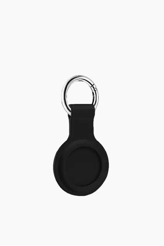 Key Ring for Air Tags in Black sold by Hampden Clothing