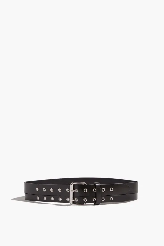 Split Belt in Black/Silver made by Isabel Marant