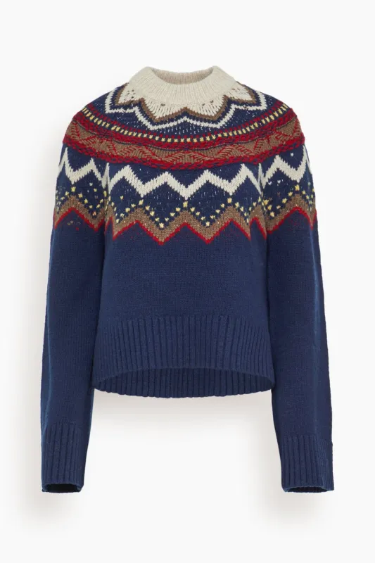 Fenicia Sweater in Marine sold by Hampden Clothing