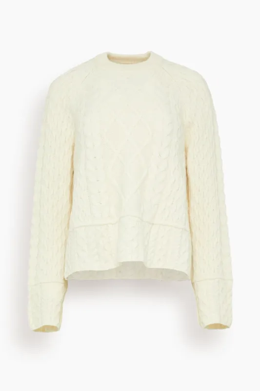 Folk Top in Ecru sold by Hampden Clothing