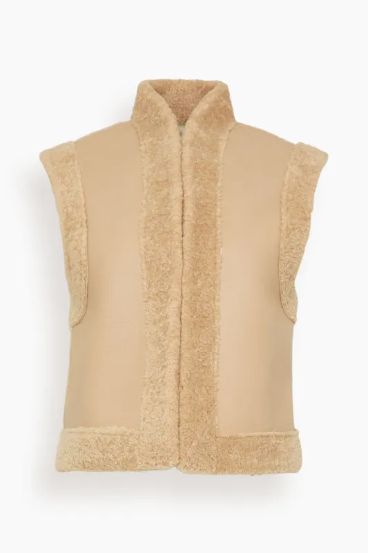 Daman Vest in Biscuit made by Vanessa Bruno