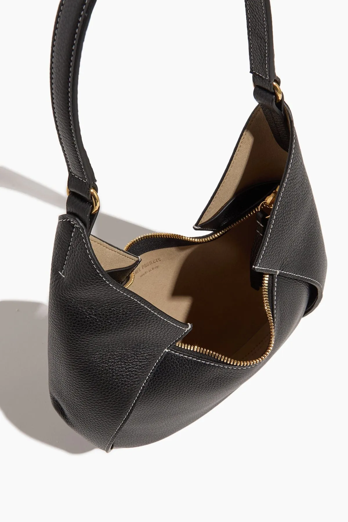 Riva Mini Small Pebble Grain Bag in Black sold by Hampden Clothing product image thumbnail 4