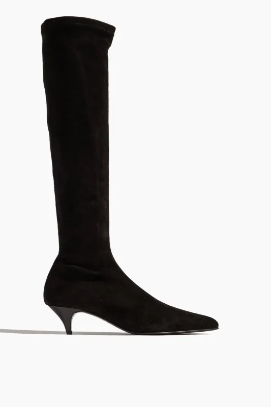 Oscar Boot in Black Suede made by A.EMERY