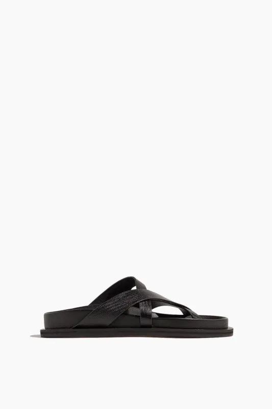 Claude Sandal in Black Lizard sold by Hampden Clothing