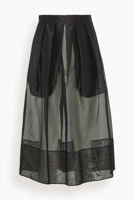 Organza Full Skirt in Black made by Tibi