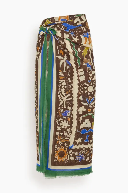 Maroc Cotton Pareo in Multi sold by Hampden Clothing