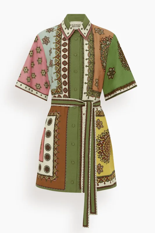 Contina Mini Dress in Multi sold by Hampden Clothing