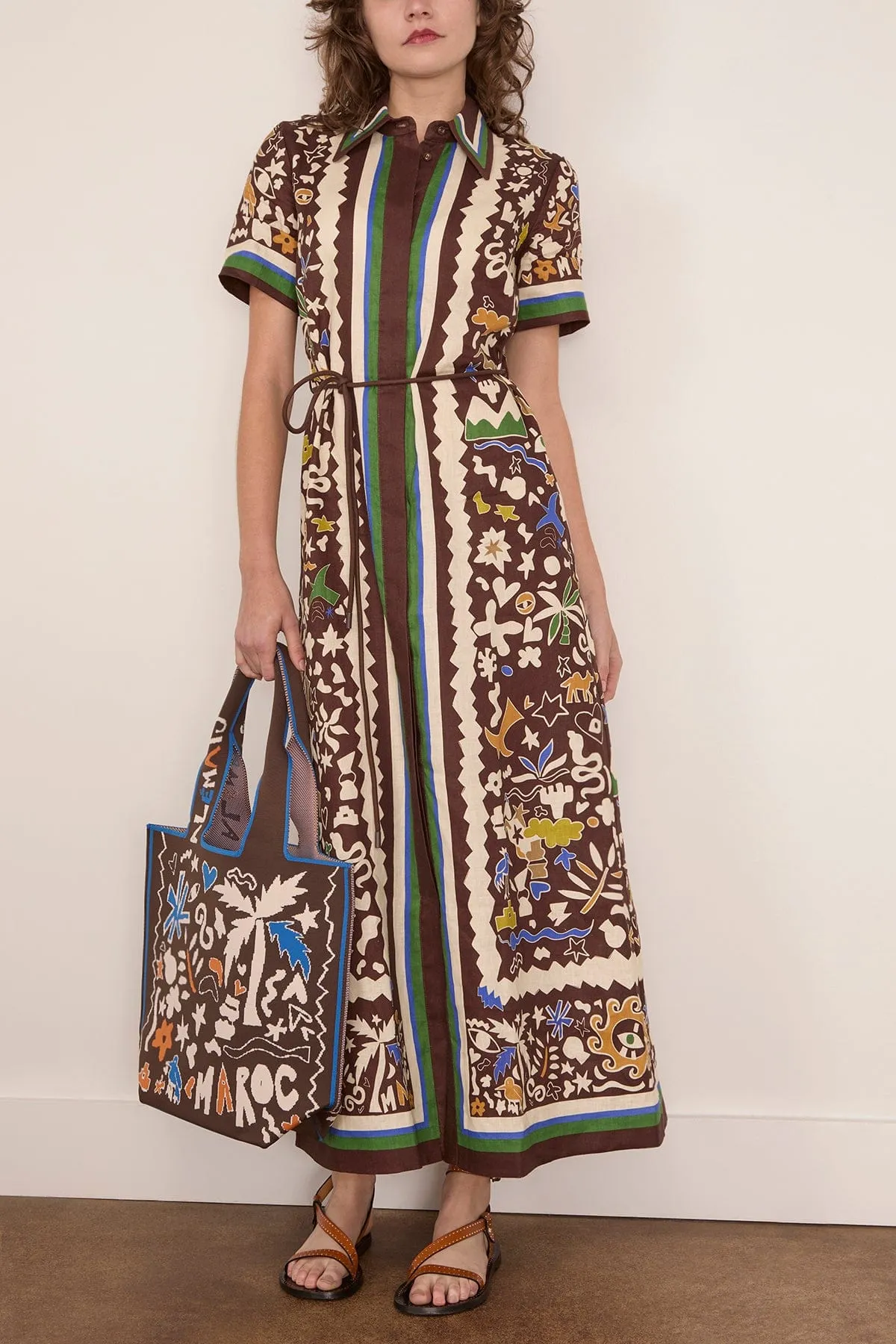 Maroc Shirtdress in Multi sold by Hampden Clothing product image thumbnail 2