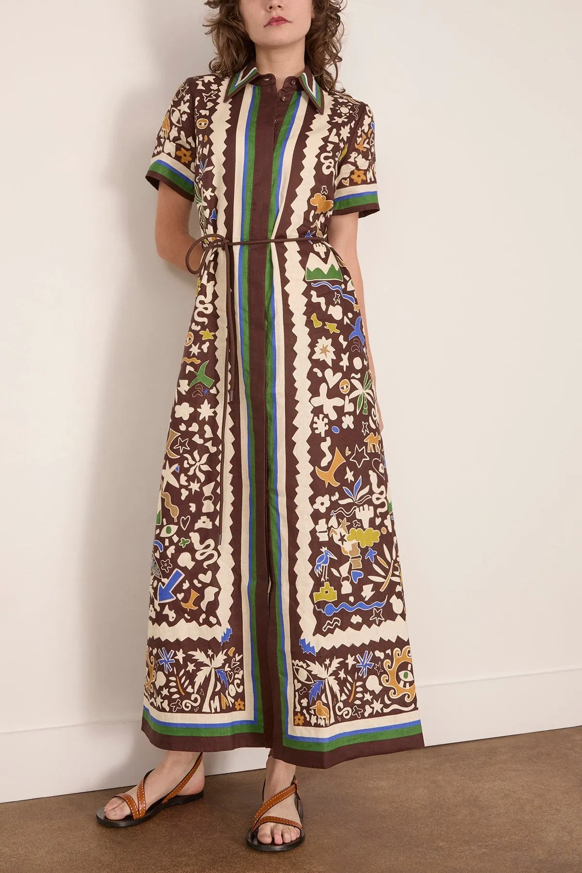 Maroc Shirtdress in Multi sold by Hampden Clothing product image thumbnail 3