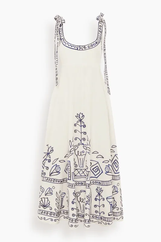 Leela Ballet Sundress in Cream made by Alemais
