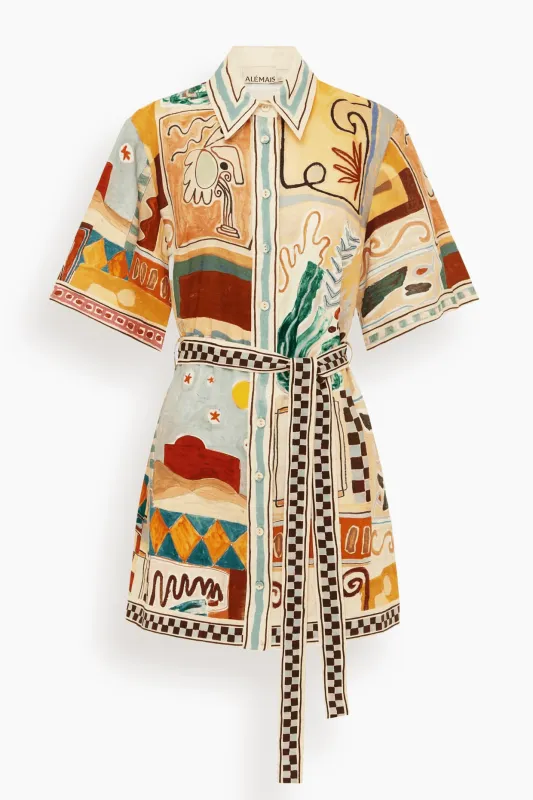 Michelle Mini Dress in Multi sold by Hampden Clothing