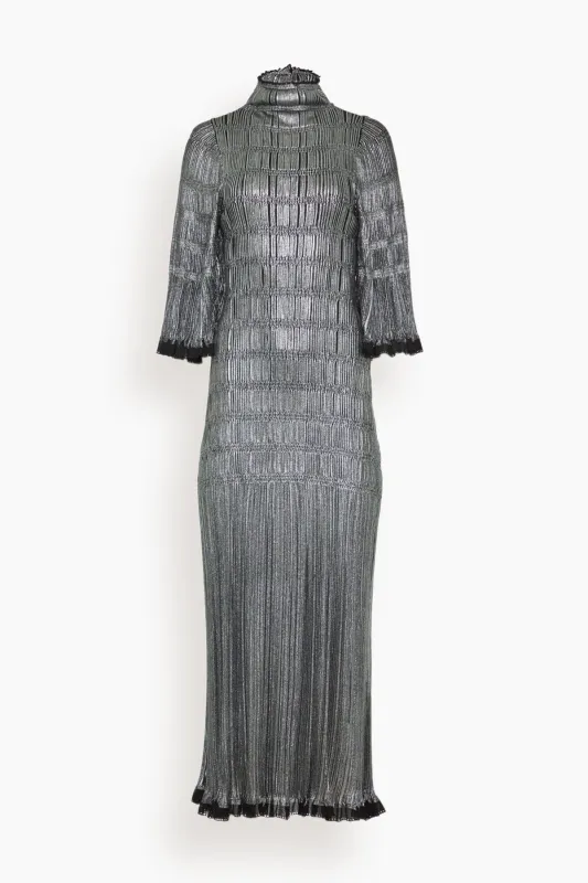 High-Neck Midi Dress in Black sold by Hampden Clothing