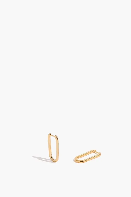 Paperclip Large Earrings in Gold sold by Hampden Clothing