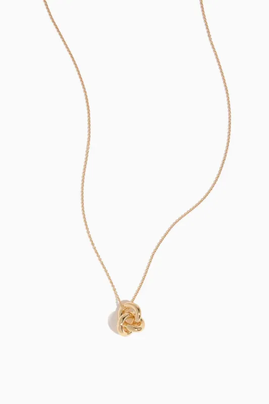 Knot Necklace in Gold sold by Hampden Clothing