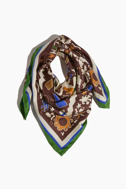 Maroc Silk Scarf in Multi sold by Hampden Clothing