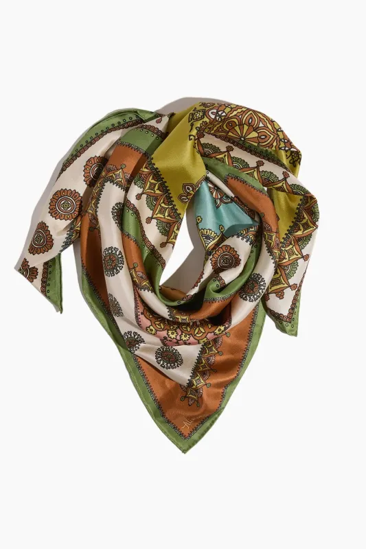 Contina Tiles Silk Scarf in Multi sold by Hampden Clothing
