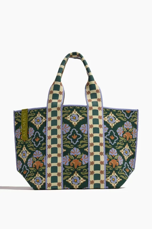 Cece Jacquard Maxi Tote in Multi made by Alemais