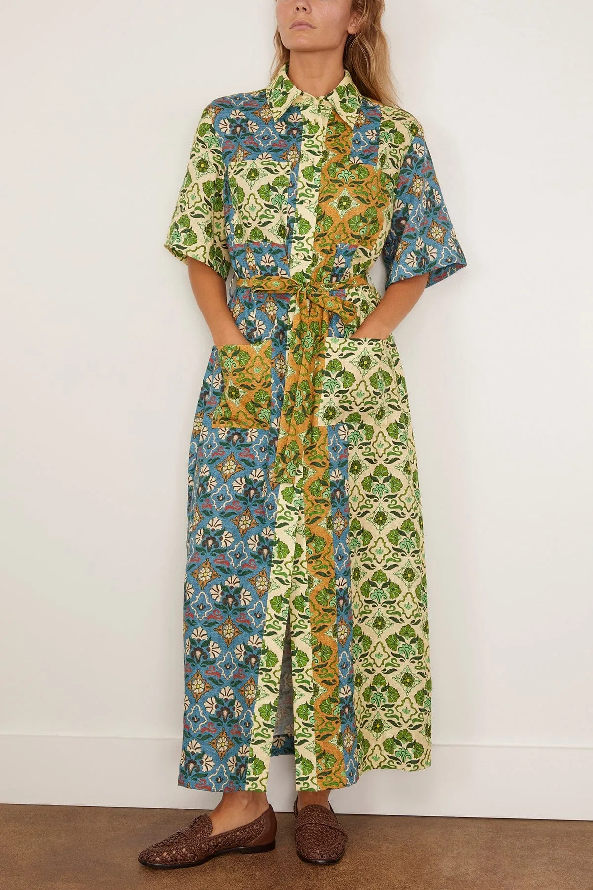 Ali Spliced Shirtdress in Multi sold by Hampden Clothing product image thumbnail 3