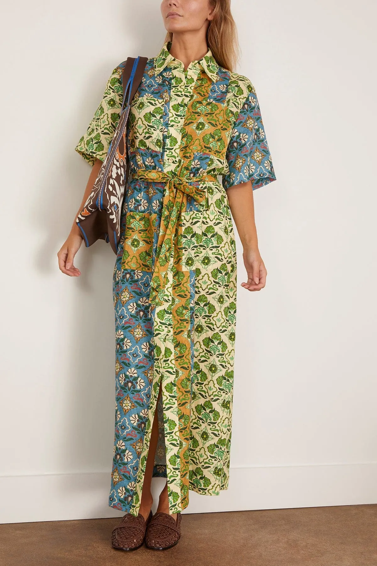 Ali Spliced Shirtdress in Multi sold by Hampden Clothing product image thumbnail 2