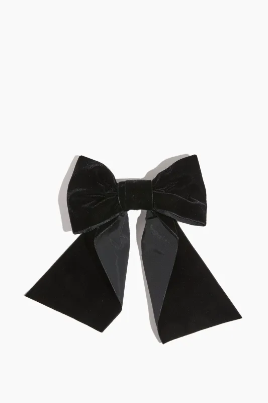 Faustine Bow in Black Velvet sold by Hampden Clothing