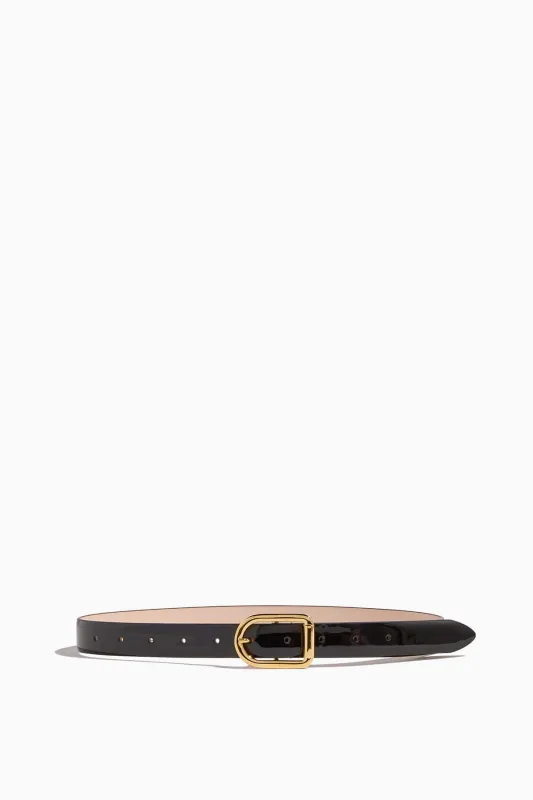 Mija Belt in Black Lacquer/Gold sold by Hampden Clothing