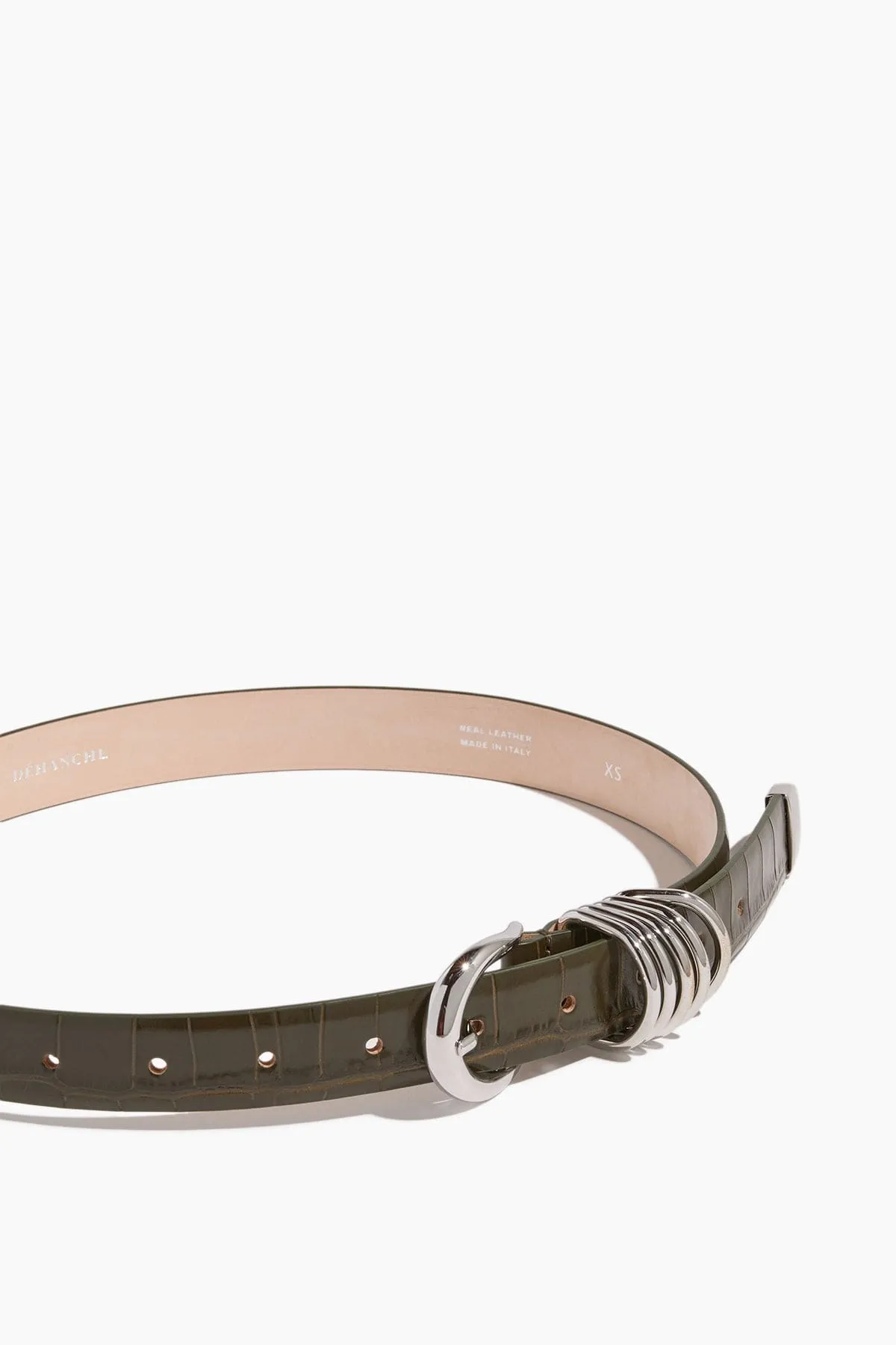 Hollyhock Belt in Khaki Green/Silver sold by Hampden Clothing product image thumbnail 3