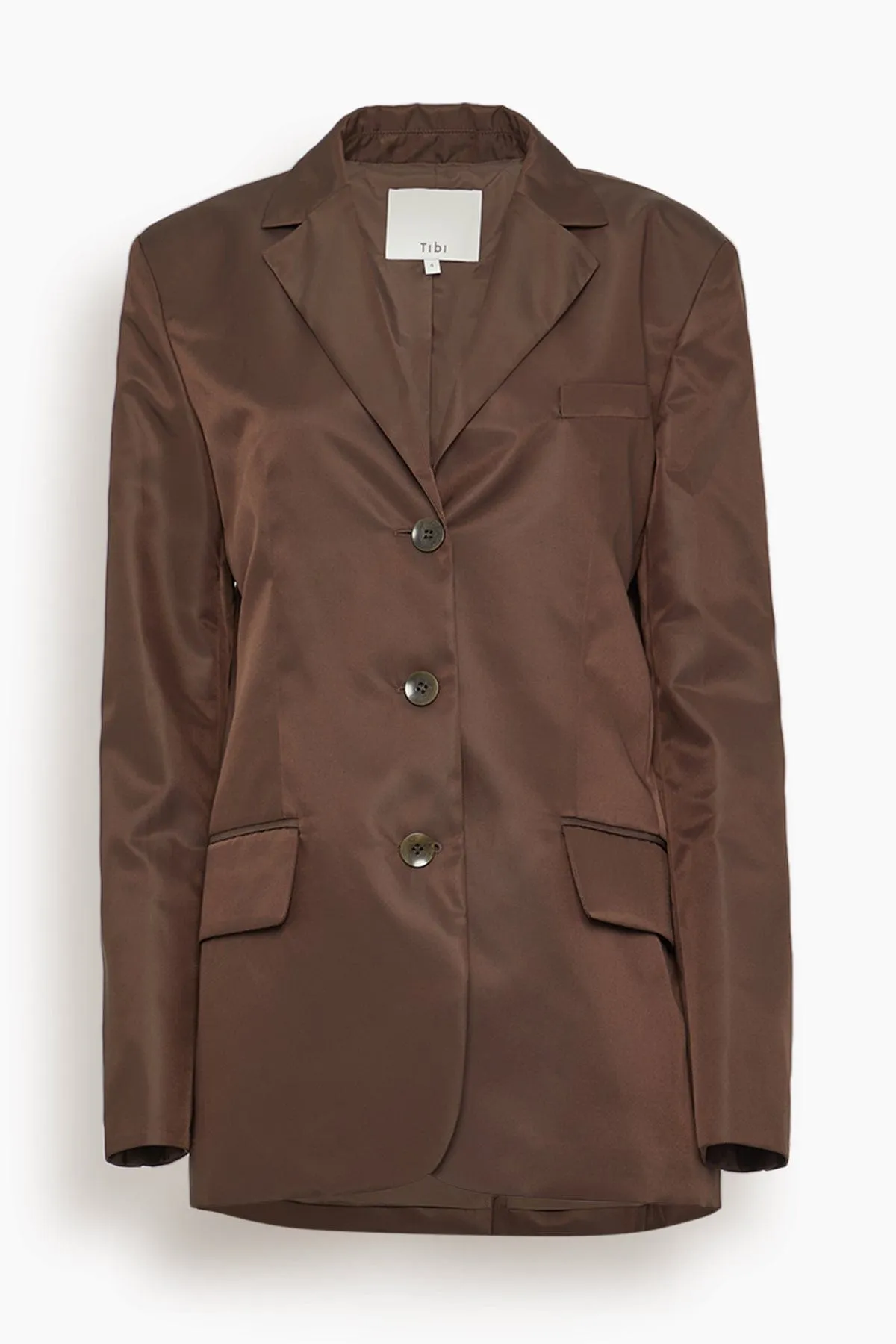Eco Nylon Max Blazer in Brown sold by Hampden Clothing