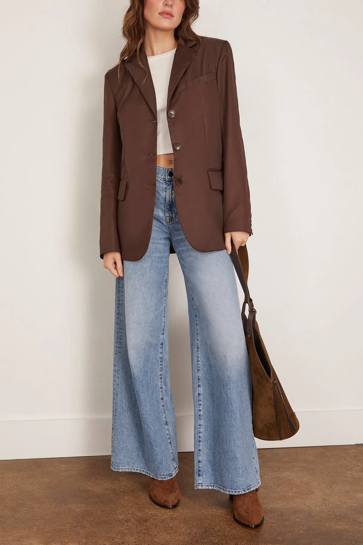 Eco Nylon Max Blazer in Brown sold by Hampden Clothing product image thumbnail 2