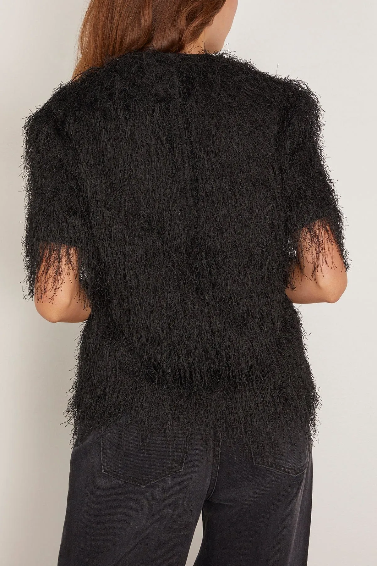 Zaro Short Sleeve Top in Black sold by Hampden Clothing product image thumbnail 4