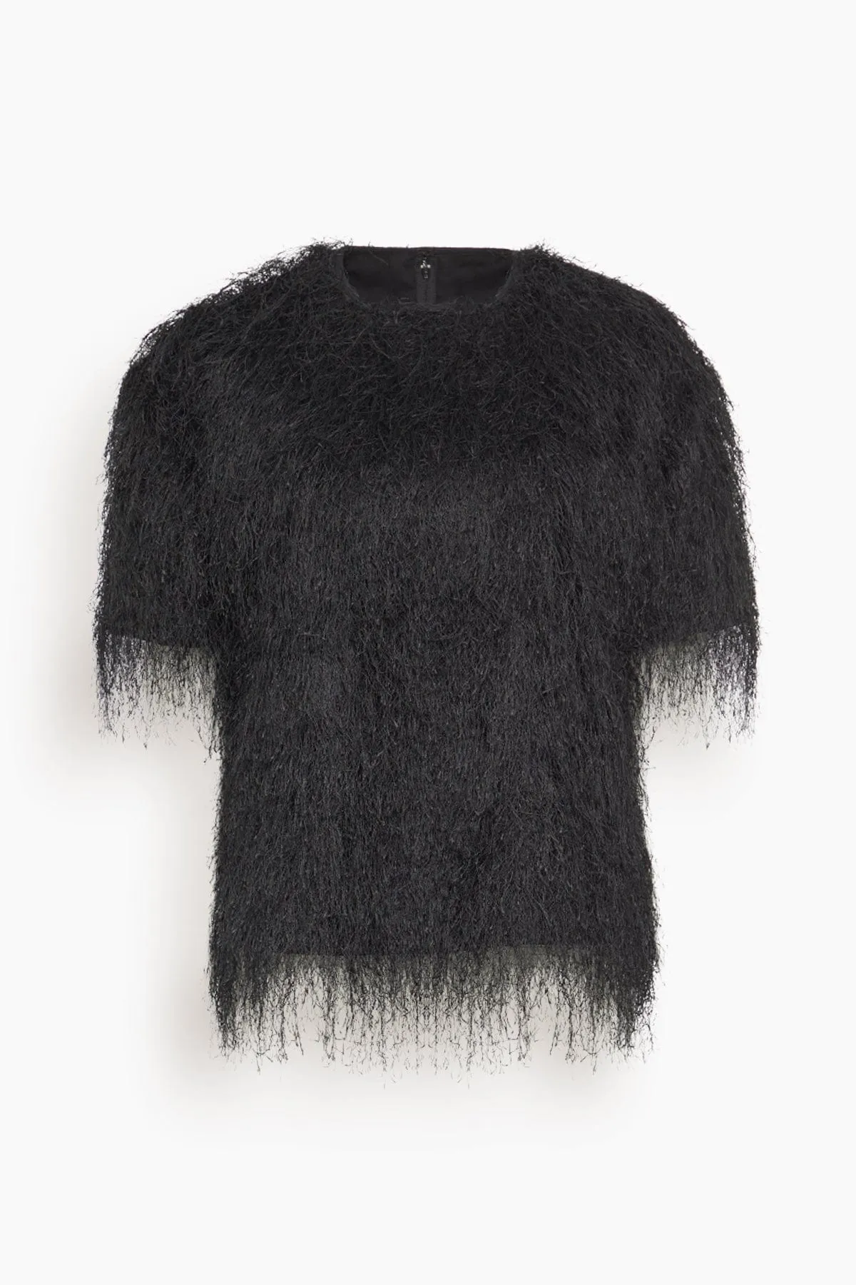 Zaro Short Sleeve Top in Black sold by Hampden Clothing