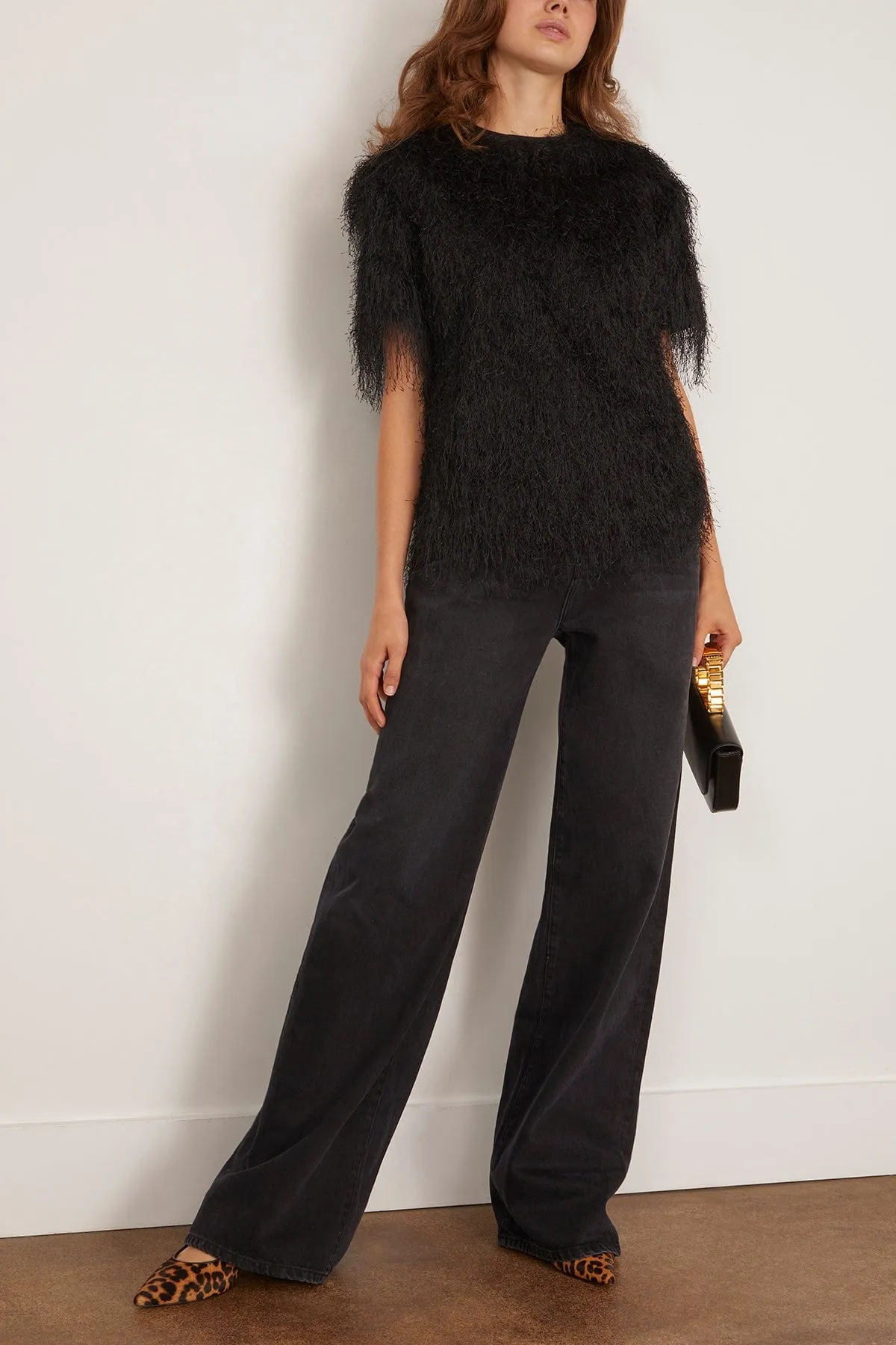 Zaro Short Sleeve Top in Black sold by Hampden Clothing product image thumbnail 2