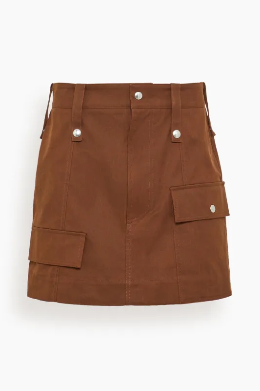 Skirt in Coffee sold by Hampden Clothing