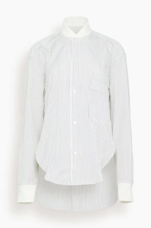 Long Sleeve Shirt in Brown/White Stripe sold by Hampden Clothing