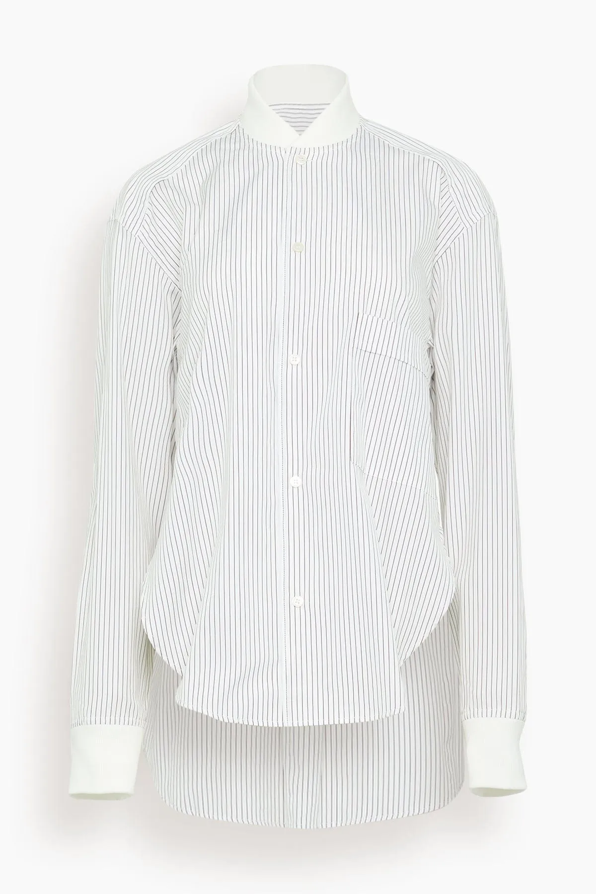 Long Sleeve Shirt in Brown/White Stripe sold by Hampden Clothing