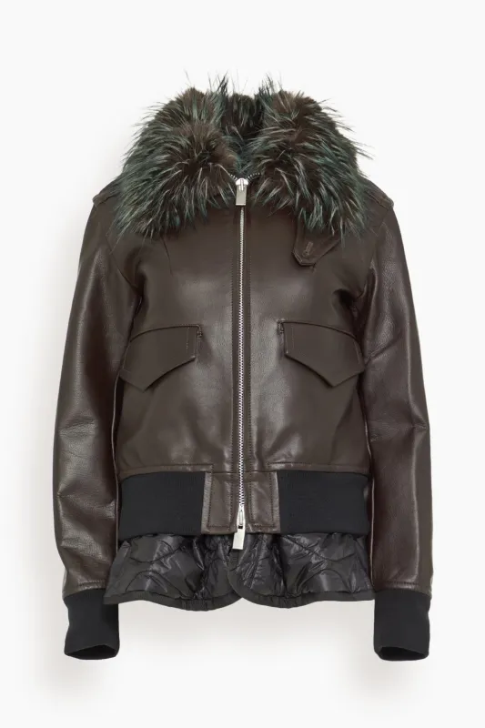 Leather Blouson in Brown sold by Hampden Clothing