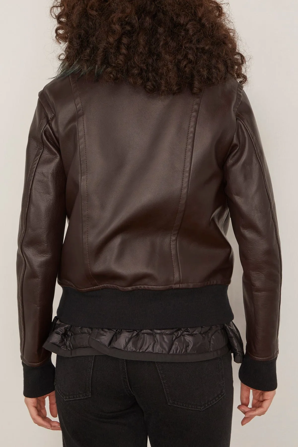 Leather Blouson in Brown sold by Hampden Clothing product image thumbnail 4
