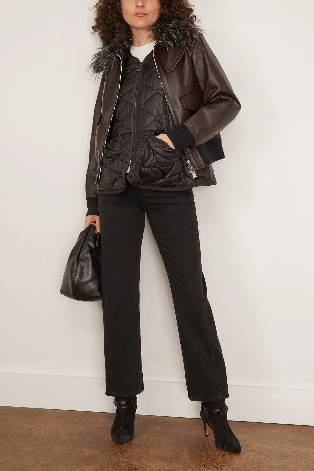 Leather Blouson in Brown sold by Hampden Clothing product image thumbnail 2