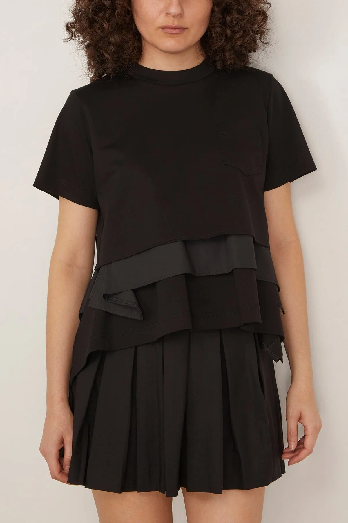 Poplin Cotton Jersey T-Shirt in Black sold by Hampden Clothing product image thumbnail 3