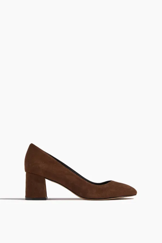 Block Heel Pump 60 in Mocha sold by Hampden Clothing