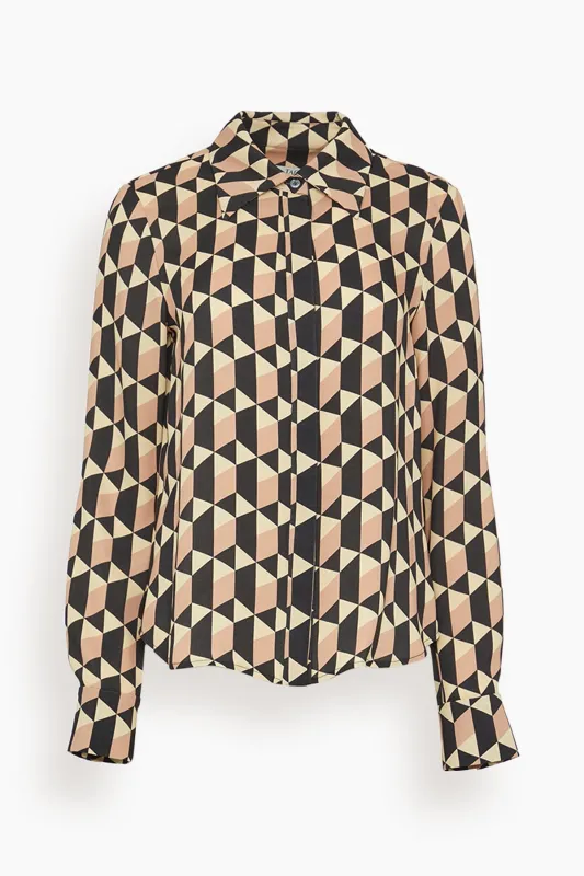 Cullen Top in Beige/Black sold by Hampden Clothing