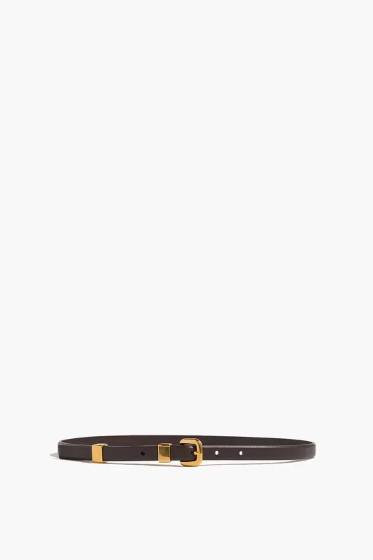 Skinny Belt in Tobacco sold by Hampden Clothing