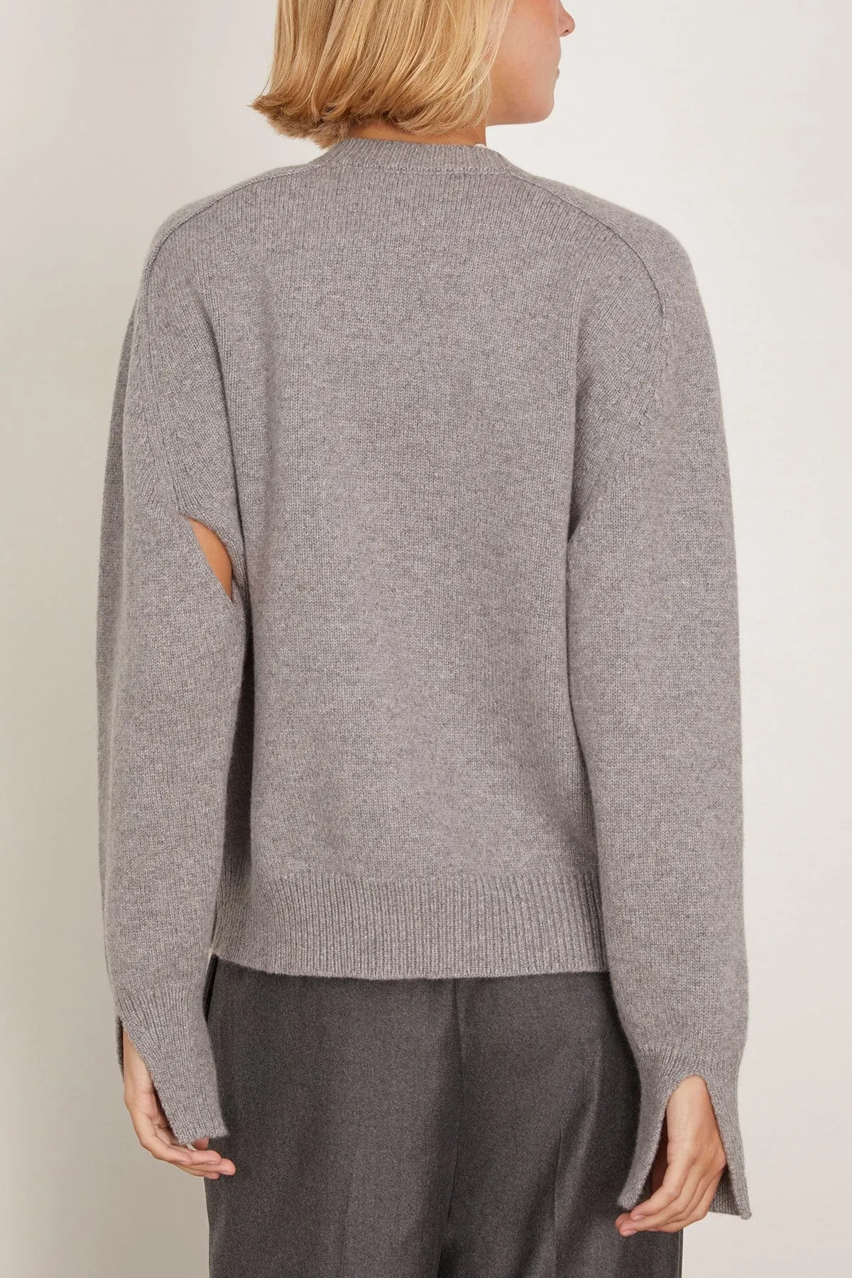 Sleeve Wrap Jumper in Mid Grey Melange sold by Hampden Clothing product image thumbnail 4