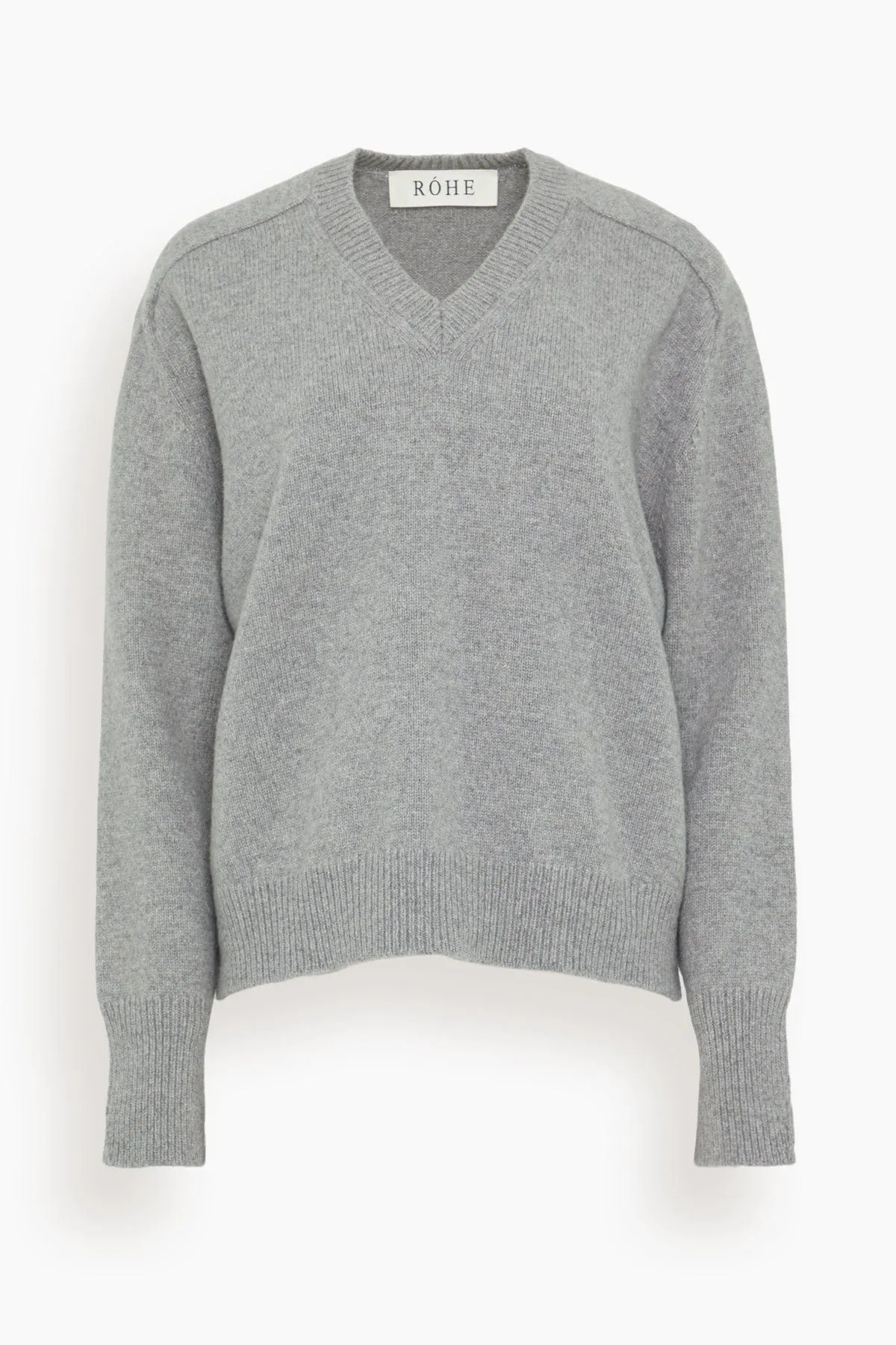Sleeve Wrap Jumper in Mid Grey Melange sold by Hampden Clothing