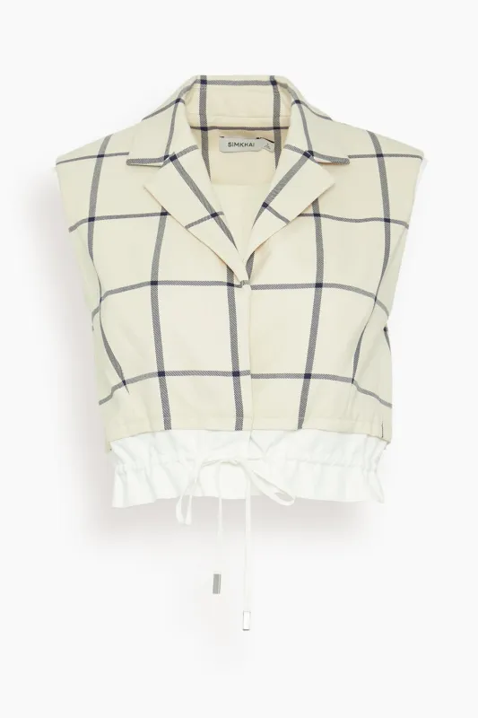 Emmers Sleeveless Top in Eggshell Multi made by Simkhai